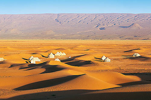 Camp nomade au Sahara