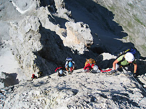 Via ferrata dans les Dolomites